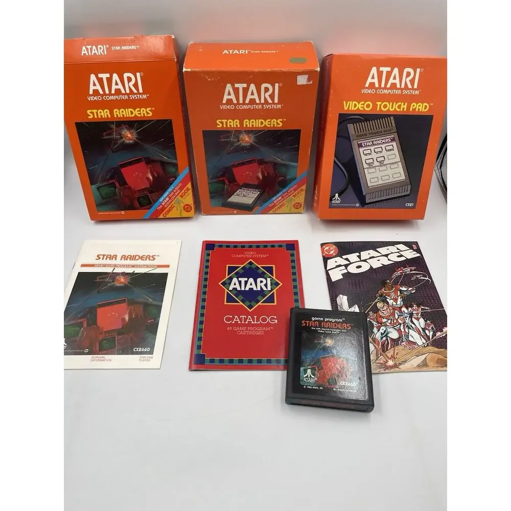 Atari 2600 Star Raiders Complete Big Box CIB & Touchpad Tested -Great Condition